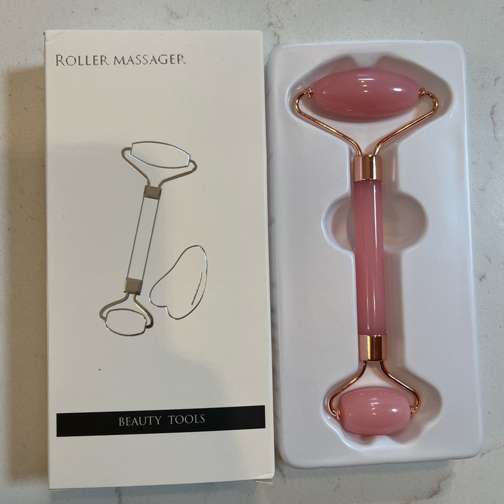 Pink Facial Roller Massager